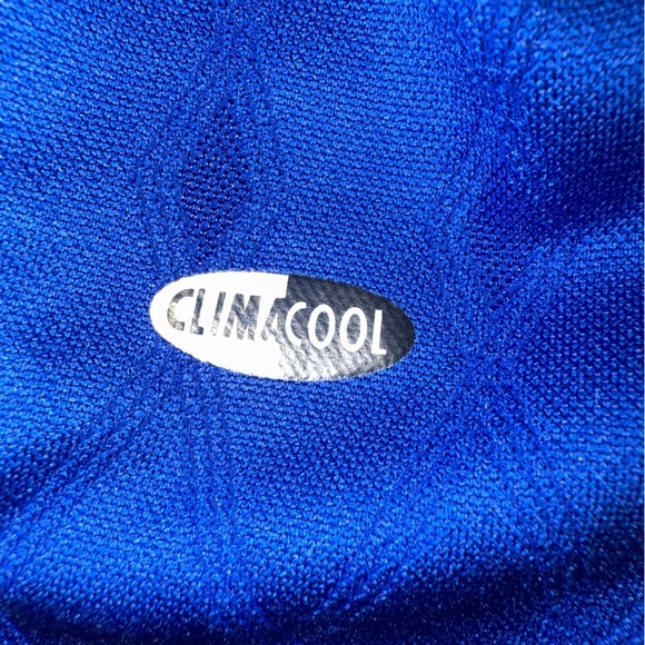Vintage Adidas Climacool Golf Polo Shirt Blue Diamond Pattern Men’s L | Y2K 2008 - Picture 8 of 11